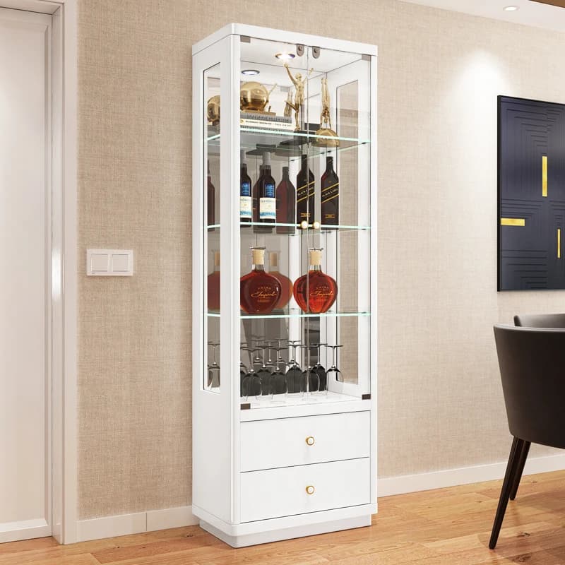 Scaffale Mobile Soggiorno Armadi Decor Display Vino Dispensa Lusso Cina Armadi Soggiorno Bar di vetro Vitrina Mobili alla moda