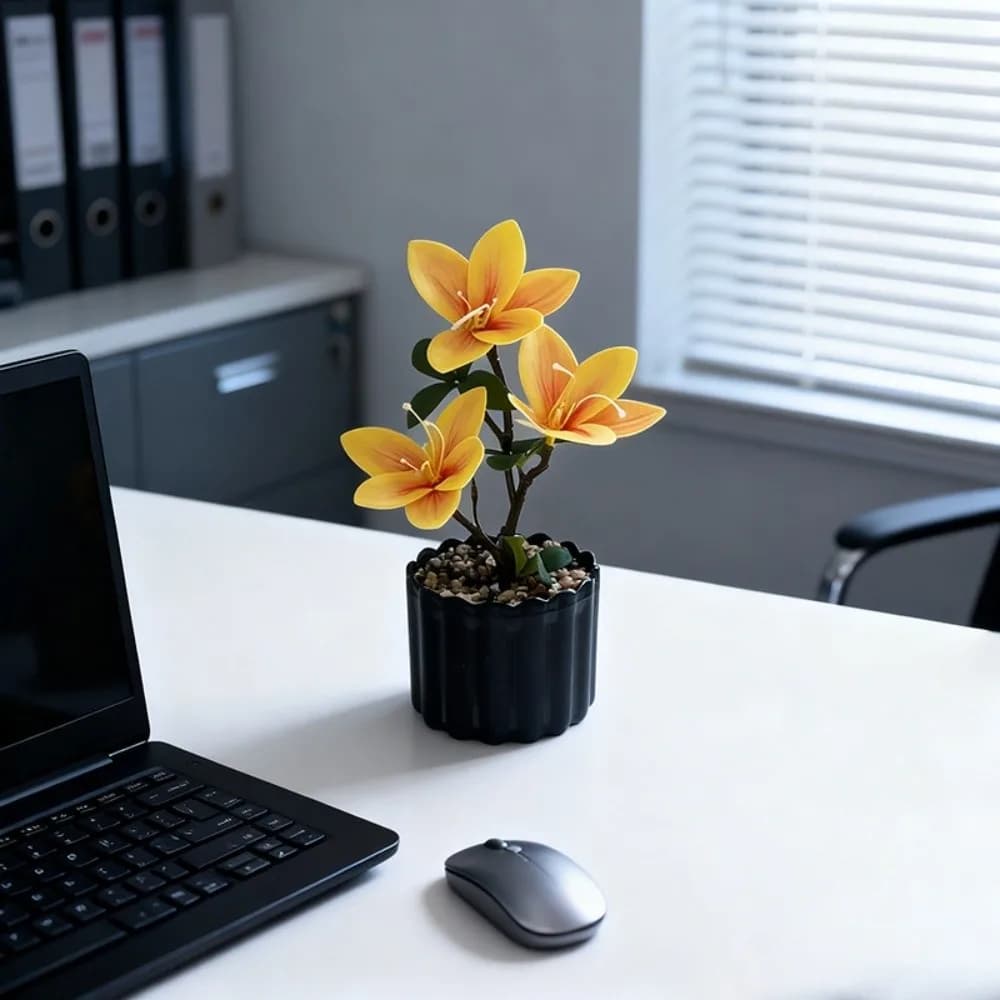 New Multi-Magnolia Artificial Flower, Faux Simulated Plants Fai-da-te, Artificial Plastic Flowers, Home Decorations