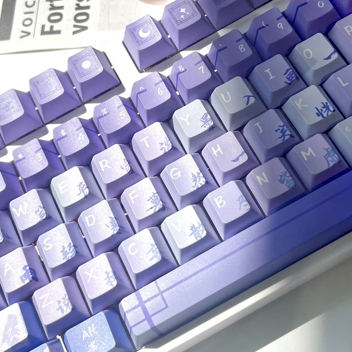 Audio Monster Theme Keycap Blu Viola PBT Materiale Sublimazione Nuova tastiera altamente meccanica originale