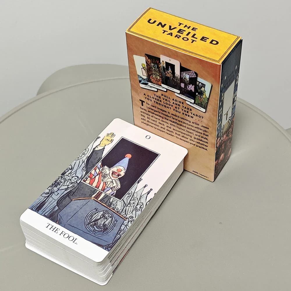 80 carte dei tarocchi (con 2 carte speciali) The Unveiled Tarot Pocket Edition 10,3 * 6 cm