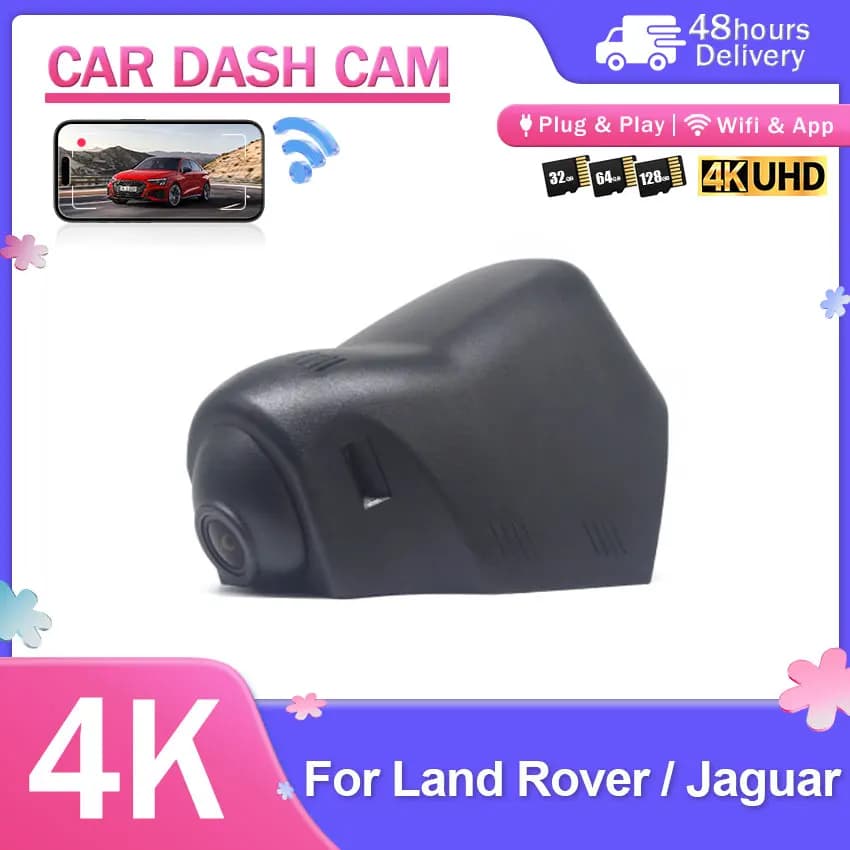 Plug and Play Car DVR WIFi 4K Dashcam For Land Rover Range Rover L405 L494, Sport, Evoque, Discovery 5 / Jaguar F‑Type X152