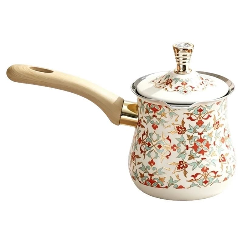 ABBZ-Coffee Maker (With Lid), Stainless Steel Coffee Maker With Milk Cup, Tea, Chocolate, Butter, And Milk Cup
