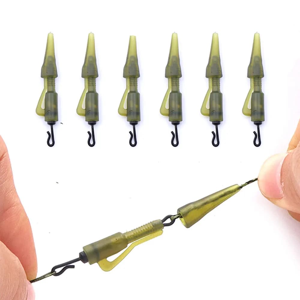 10 pz Accessori Per la Pesca Alla Carpa Cambio Rapido Girevole Ibrido Piombo Pinze Metodo Feeder Capelli Carpa Rig Terminale Attrezzatura Da Pesca