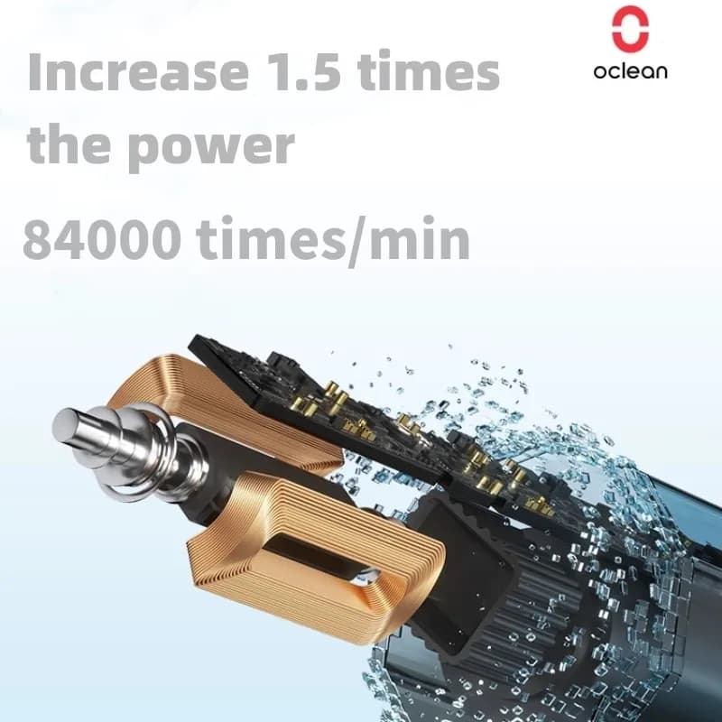 Oclean X Pro 20 AI electric toothbrush for adults with micro-vibration, IPX7 waterproof, for oral hygiene with display.