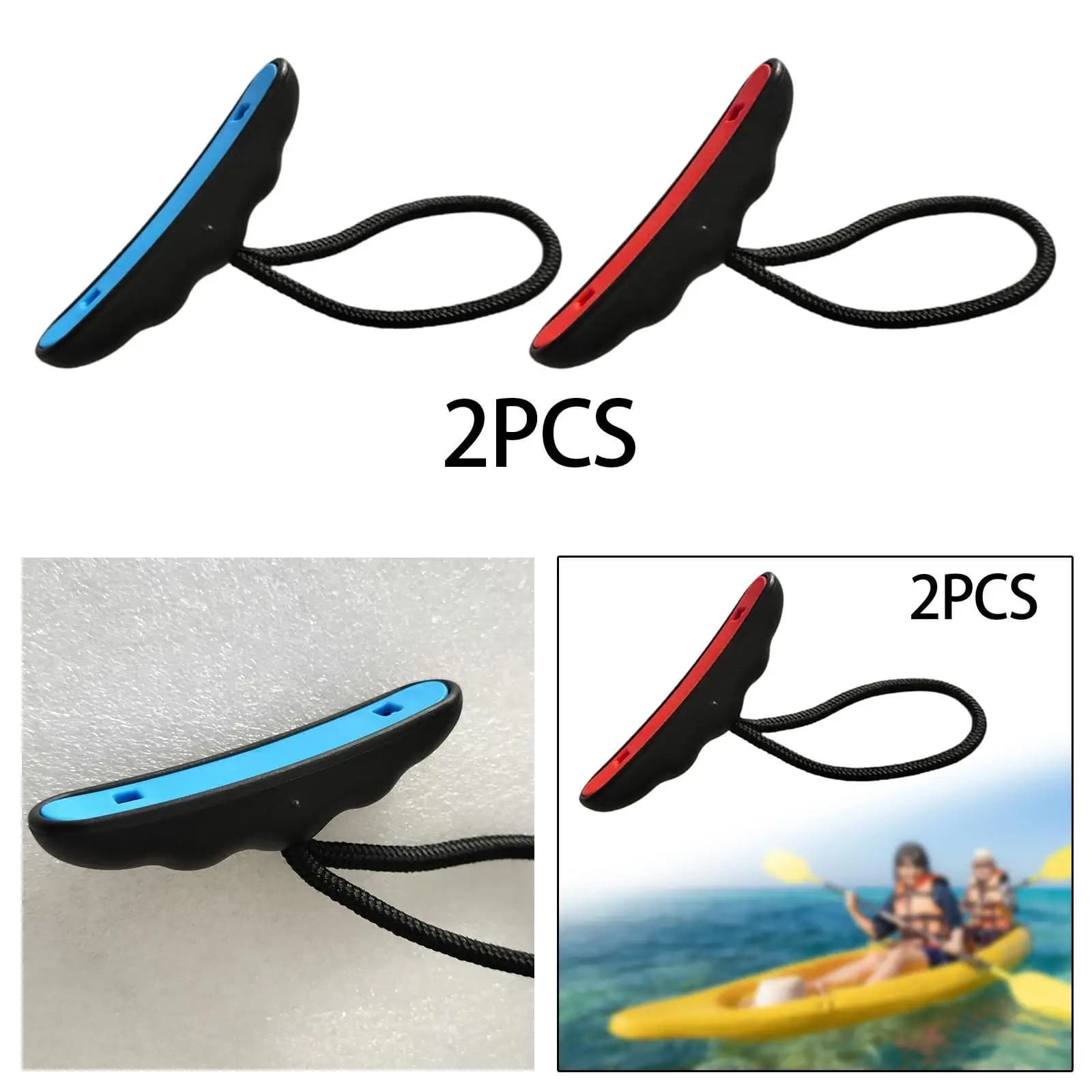Maniglia per trasporto kayak da 2 pezzi Maniglia a T universale per carichi pesanti da trasporto con corda per canoa Kayak marino Gommone per piccola barca