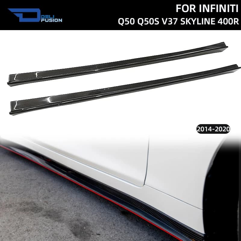 Per Infiniti Q50 Q50S V37 Skyline 400R 2014-2020, Estensioni Laterali in Fibra di Carbonio Stile LB, Kit Carrozzeria, Accessori Auto