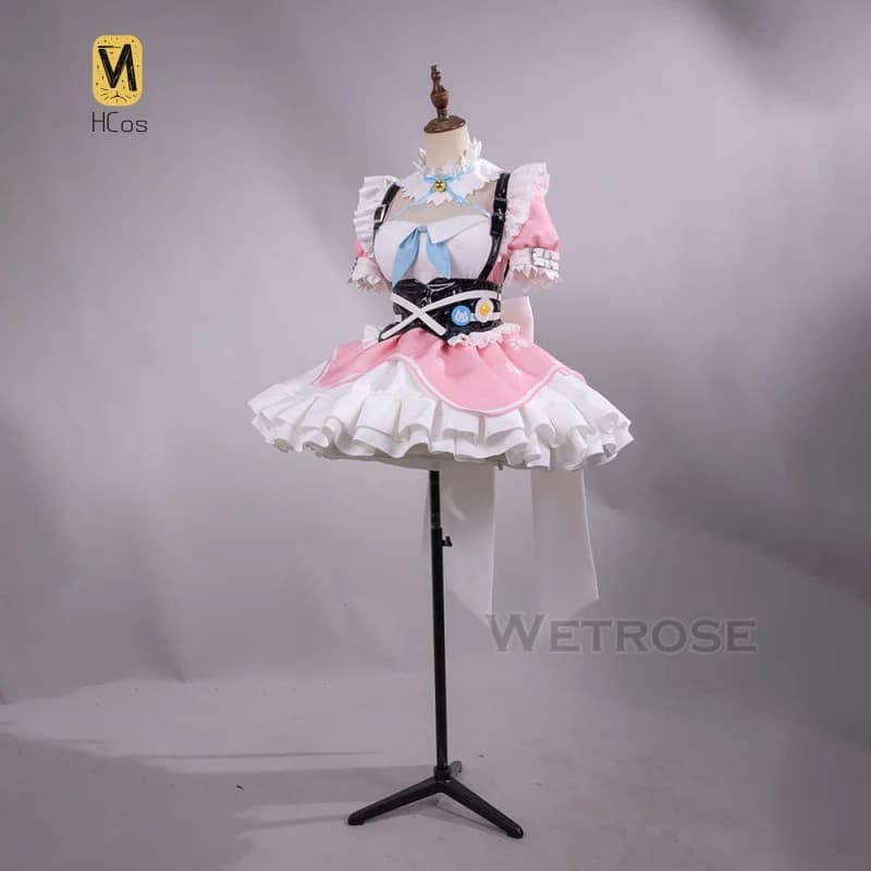 Yuki Sakura Cosplay Costume Pink Maid Dress Anime Party Uniform Hallowen Play Role Clothes Clothing HCos