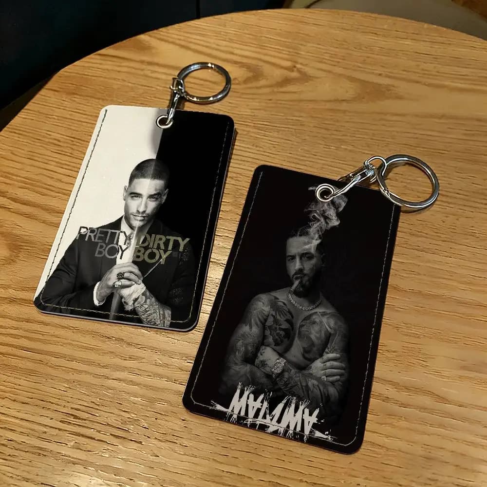 Singer Maluma Card Holder Keychain Lock Door Lock Access Protective Case for Safety Gift