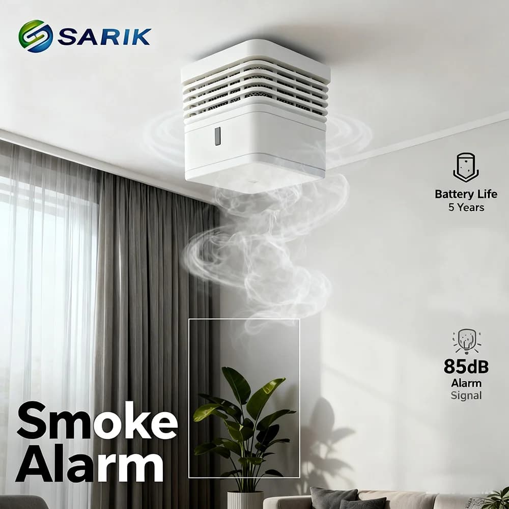 Rilevatore di fumo di sicurezza domestica 5 anni alimentato a batteria con segnale di allarme ad alto volume da 85 dB efficace per migliorare la casa