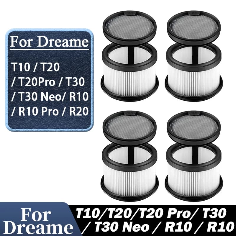 Parti di ricambio per aspirapolvere Dreame T10/20/T20 Pro/T30/T30 Neo/R10/R10 Pro/R20, accessori pre-filtro e post-filtro