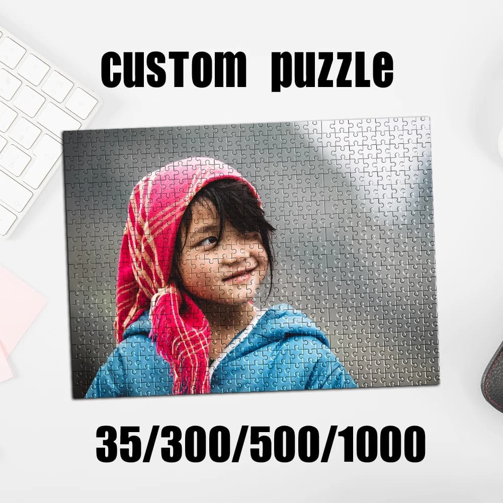 Puzzle personalizzato con foto da 35/300/500/1000 pezzi, ritratto personalizzato, puzzle fai da te, arte da parete con foto