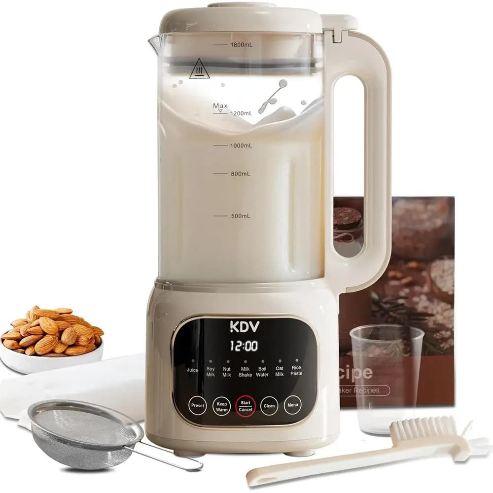 Vegetal Milk Machine 10 in 1, Automatic 60oz Soy Milk Blender for Almonds, Avena, Cocco, Vegetal and Non-Latticine Lattumi with 24H P
