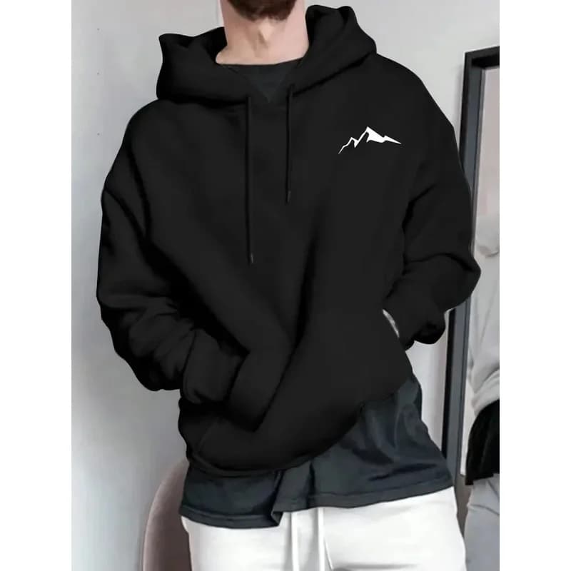 La nuova felpa con cappuccio da uomo per la primavera e l'autunno del 2025 presenta una stampa digitale 3D casual alla moda e morbida