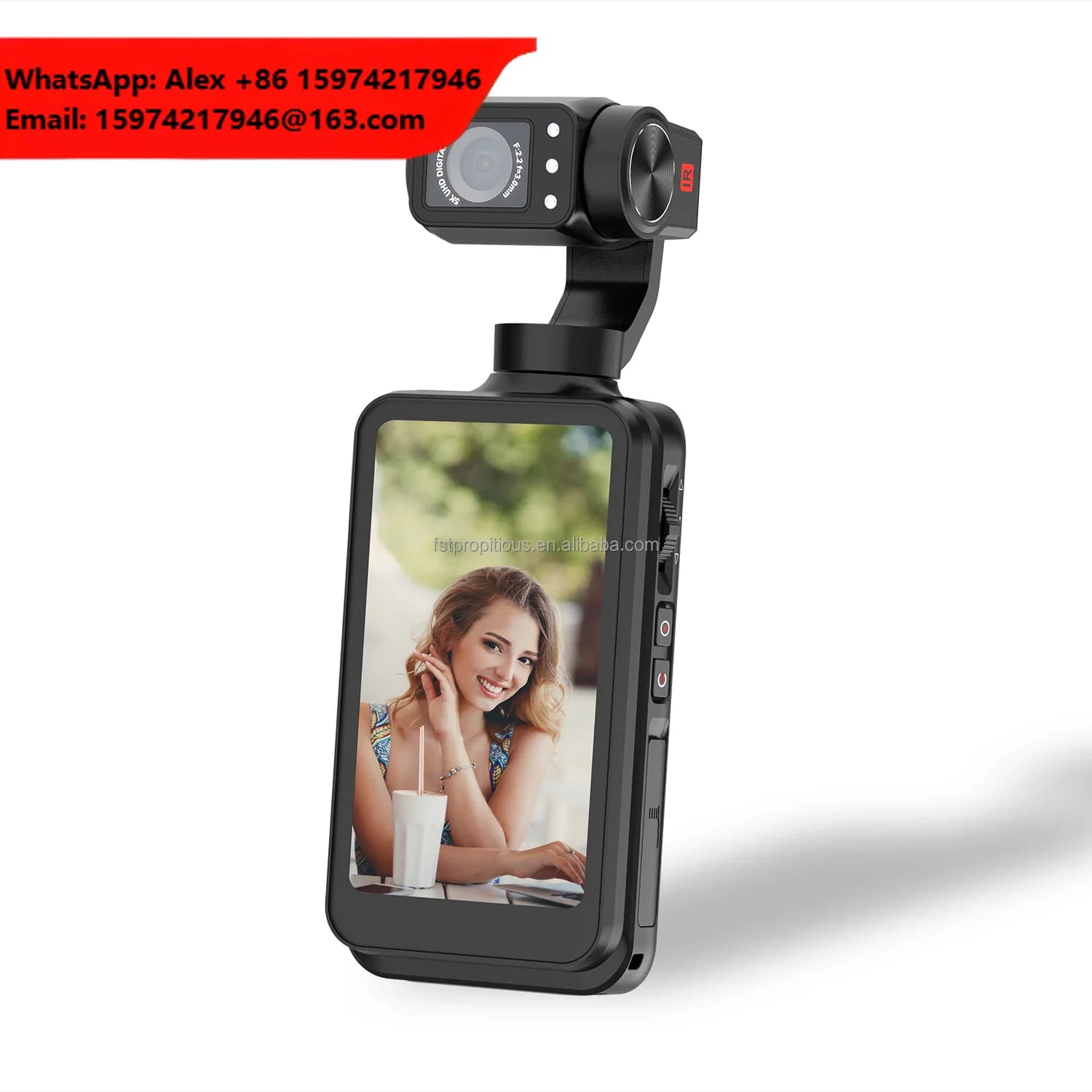 Wholesale New Ordro M5 Vlog Pocket Action Camera 5K 3-Axis Anti-shake Digital Video Camcorder 3.5" Screen Face Tracking