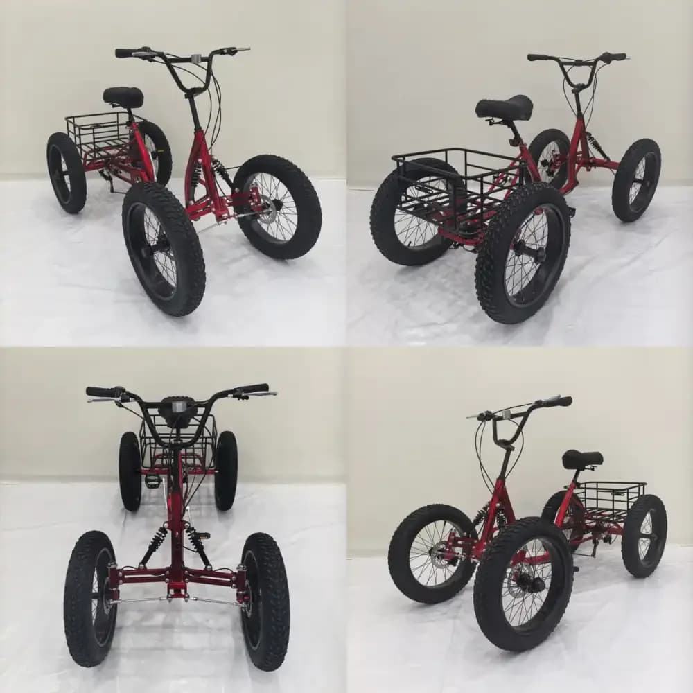 Quad Bike 2025 di ultima generazione con pneumatici e pedali, Quad Bike da neve a 4 ruote, compatibile con tutti i motori a trazione centrale