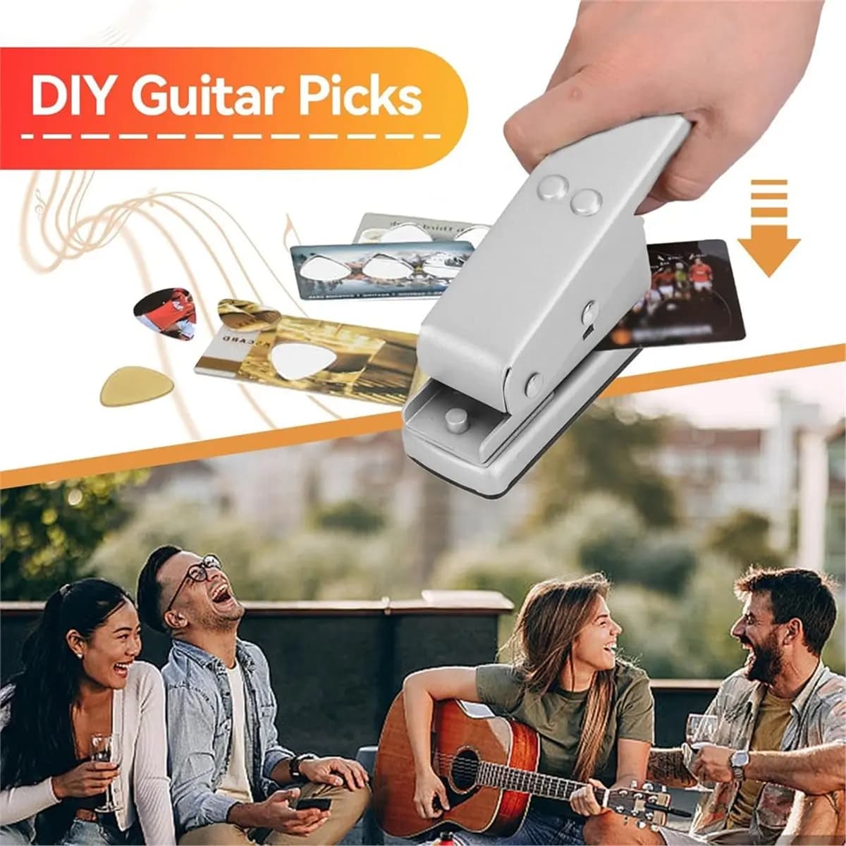 (AD10) Guitar Pick Maker, DIY Guitar Pick Punch Cutter, Heavy Duty DIY Maker Hole Punch DIY Guitar Pick Punch