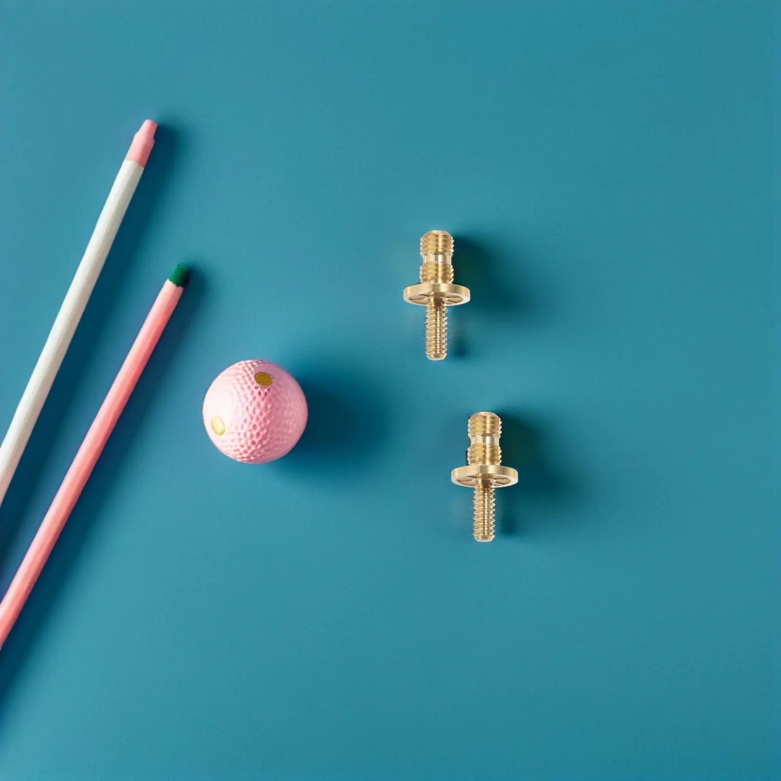Pool Cue Joint Screws 2 Pack Brass High Strength Billiard Cue Connectors Extension Replacement Parts