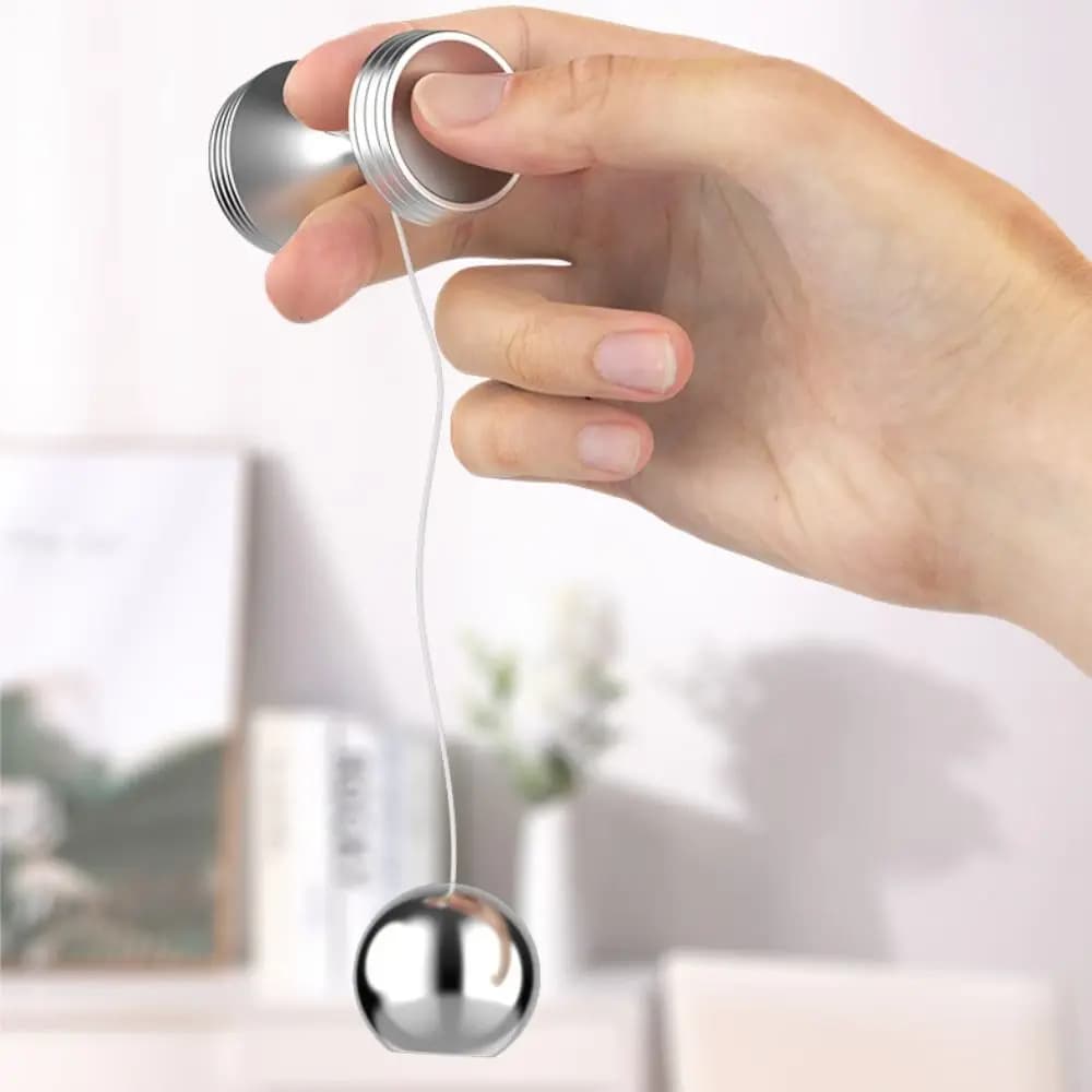 Palla Antistress in Lega di Alluminio, Gadget Sensoriale in Metallo, Spinner Portatile per Allenamento delle Dita