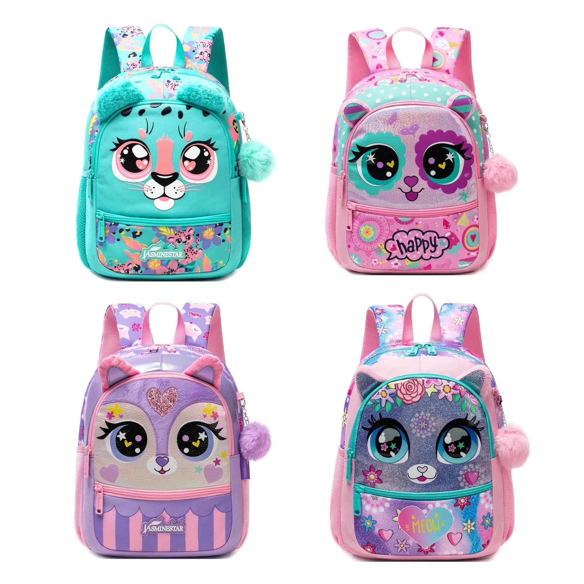 1 zaino per bambine da 3 a 6 anni, carino zainetto per bambini piccoli, borsa per la scuola materna e l'asilo, mini zaino scolastico leggero da 13 pollici