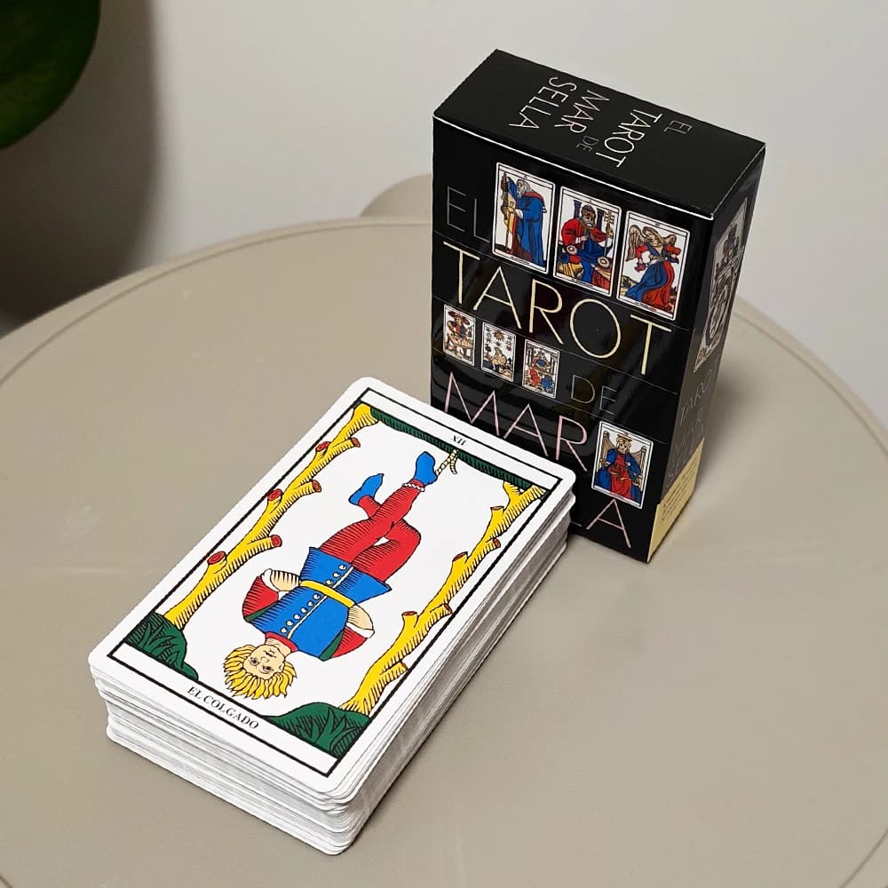 El Tarot De Marsella (edizione spagnola) 78 carte dei tarocchi 10,3 * 6 cm basate sul sistema Marsiglia