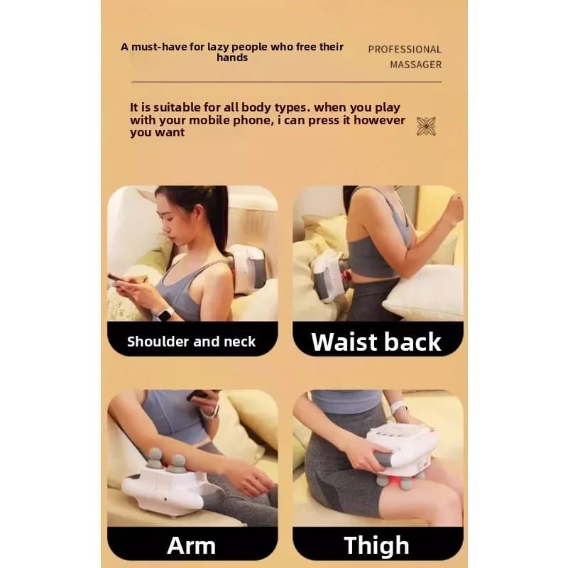 Massaggiatore colonna vertebrale cervicale vita schiena forte fascia pistola massaggiatore multifunzionale ad alta potenza corpo intero