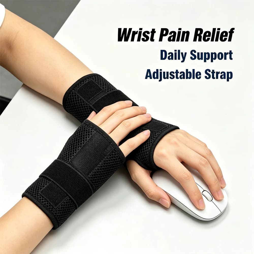 Night & Day Wrist Support Brace for Carpal Tunnel Arthritis Tendonitis Sprain Post-Injury Recovery with Removable Splint