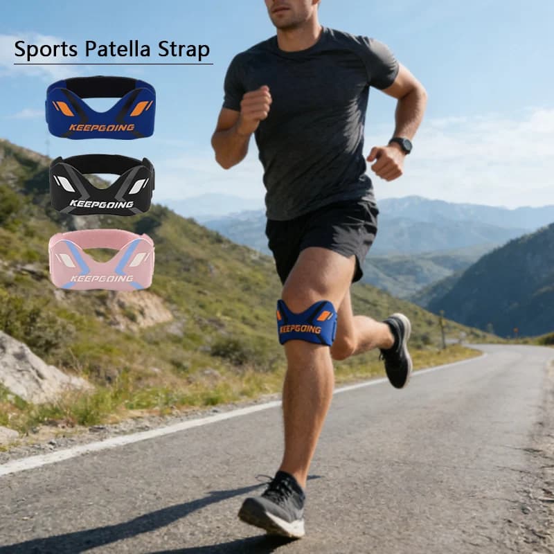 1 Pezzo Fascia Protettiva per Rotula, Supporto per Tendine del Ginocchio, Cinturino Regolabile con Imbottitura a Compressione per Basket
