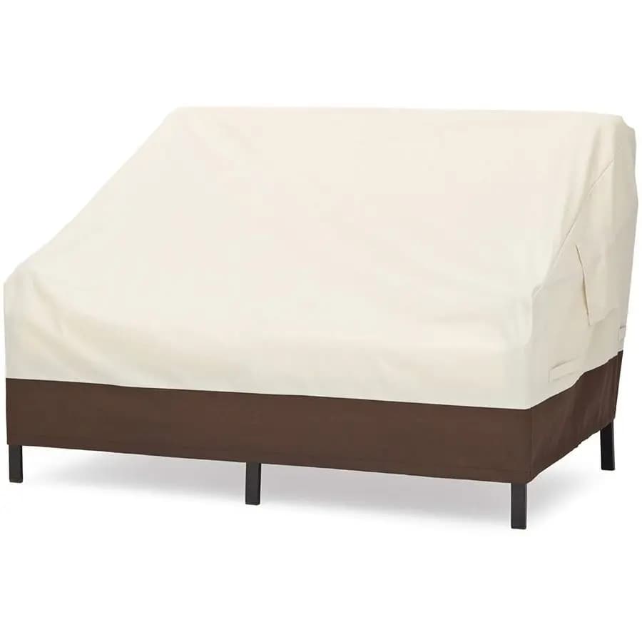 Basics Cover for 2 Seat Sofa, Exterior Sofa and Garden Furniture, Waterproof, Anti-UV, Water Resistant, Durable, Beige Ta