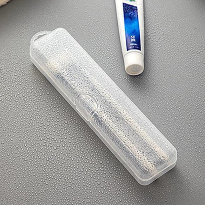 /KQM/Portable Toothbrush Box Plastic Travel Toothbrush Case Transparent Toothbrush Holder Organizer Travel Practical Accessories