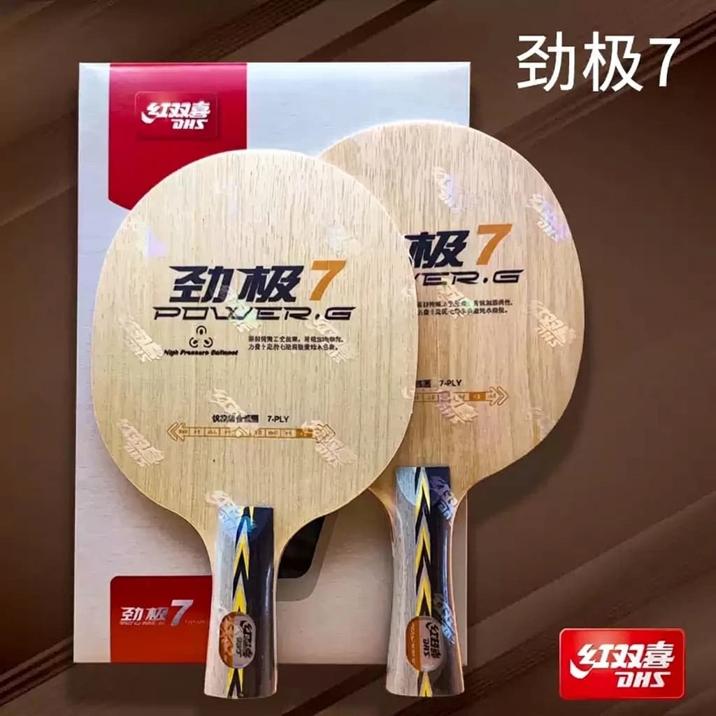 Original DHS POWER G7 PG7 Table Tennis Blade (Without Box) Pure Wood Ply 7 for Racket Ping Pong Bat Paddle