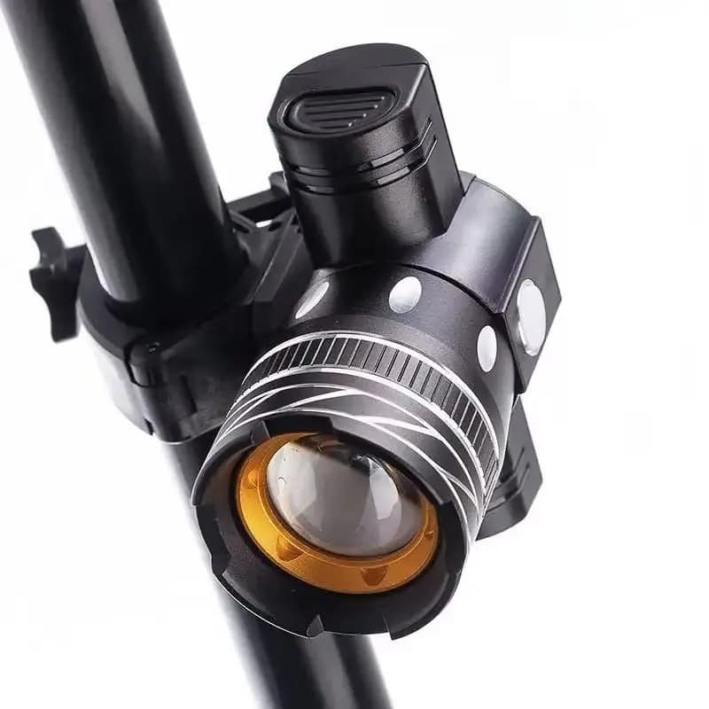 T6 LED USB Rechargeable Bike Headlight Waterproof Bicycle Front Light Adjustable Zoom Flashlight for Road MTB Cycling