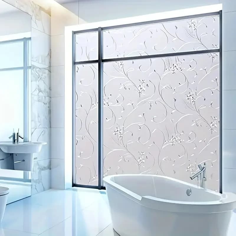 Window stickers privacy film frosted glass electrostatic adsorption PVC suitable for home office bathroom decoration