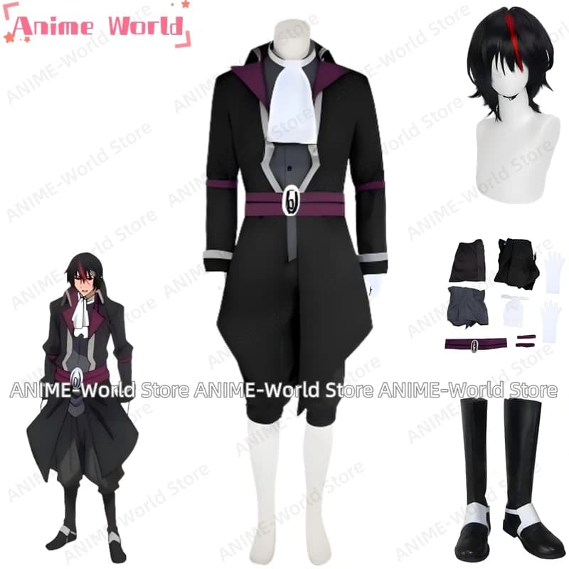 《Custom Size》Anime That Time I Got Reincarnated as a Slime TenSura Arch Demon Diablo Noir Cosplay Costume Wig Shoes Halloween