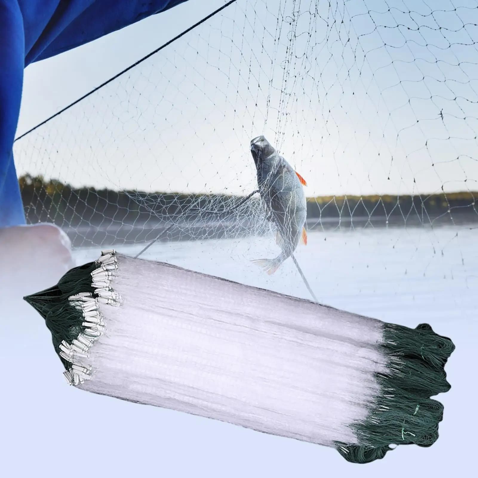 Portable Mesh Fishing Trap Folded Fishing Nets Traps Efficient Multifunctional Fresh Saltwater Accessories for Beginners Adults