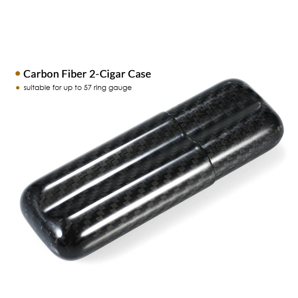 Nuovo umidificatore portatile per sigari carico in fibra di carbonio 2 /3 pezzi scatola portaoggetti per tubi per sigari Mini Humidor da viaggio Holde accessori per fumatori
