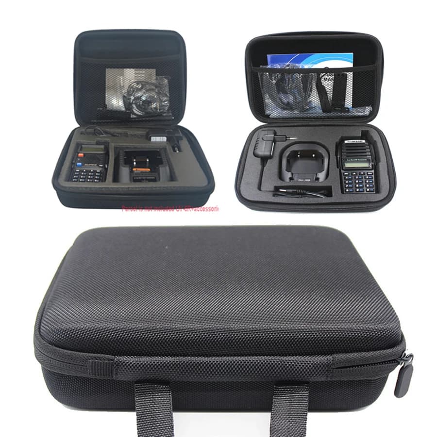 La custodia per borsa da trasporto scatola di immagazzinaggio per BAOFENG UV-5R UV-5RE UV-82 8D TYT TH-F8 Walkie Talkie lancio borsa da caccia