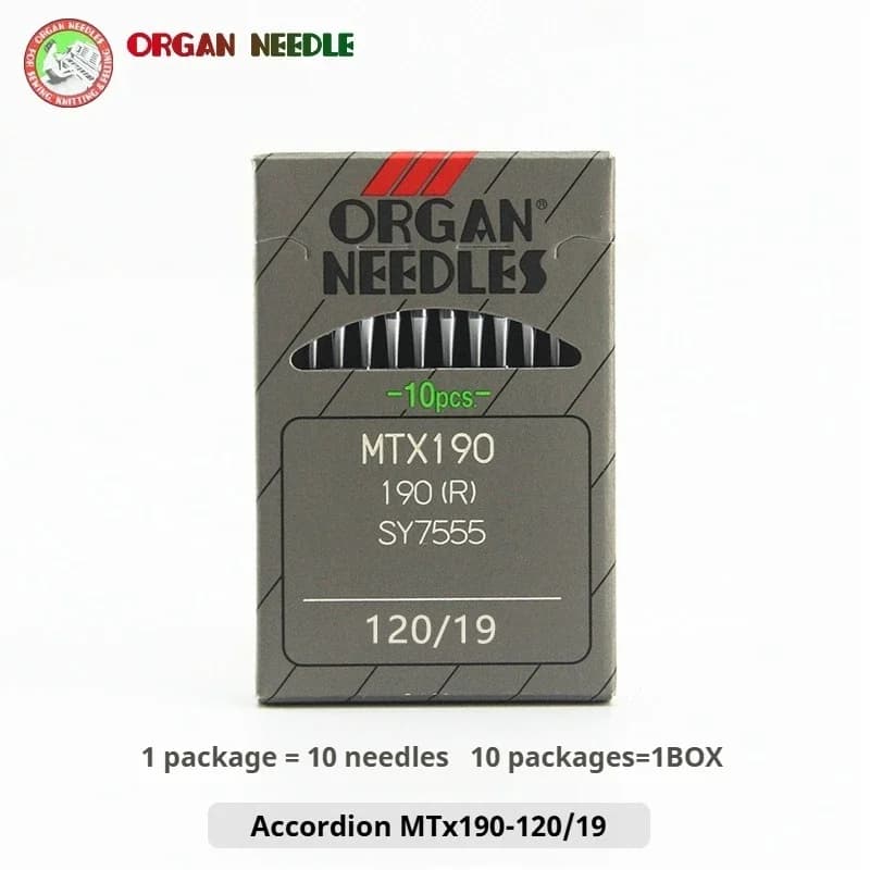 Sewing Machine Parts ORGAN MT×190 Industrial Needle For Pocket Welting Shoulder Tacking Machine Import Sewing Needles Spares