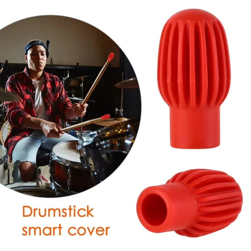 Copri-bacchette in silicone, guaina in gomma per la punta delle bacchette, accessori silenziosi per batteria