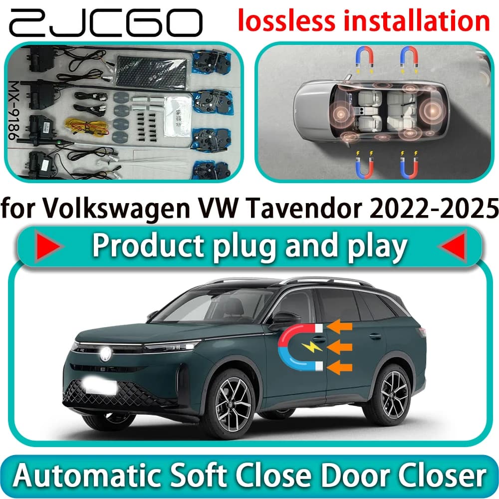 for Volkswagen VW Tavendor 2022-2025Auto Pull Car Soft Close Door Kit Power Latch Electric Door Catch Soft Closing Assist Silent