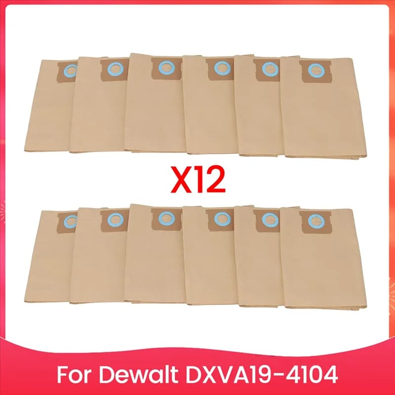 12 sacchetti di carta per aspirapolvere adatti per Dxva19 4104, accessori per aspirapolvere, pezzi di ricambio, sacchetto per la polvere-A70Z