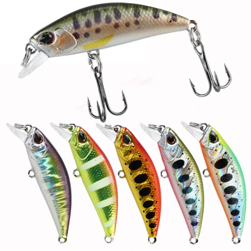 Esca per pesci artificiali Attrezzatura da pesca 3.8 cm 3.2g Giappone Affondamento Richiamo di pesca Trota Mini Minnow Esche da pesca Wobblers River Crankbait