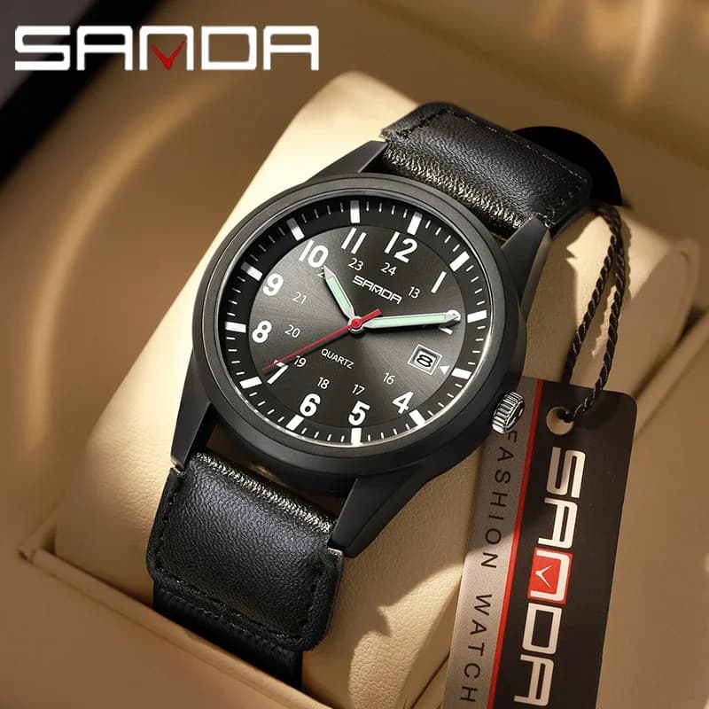 SANDA New Hot Sale Quartz Watches for Man Nylon Strap Fashion Trend Outdoor Sports Waterproof Calendar Digital Men's Watch