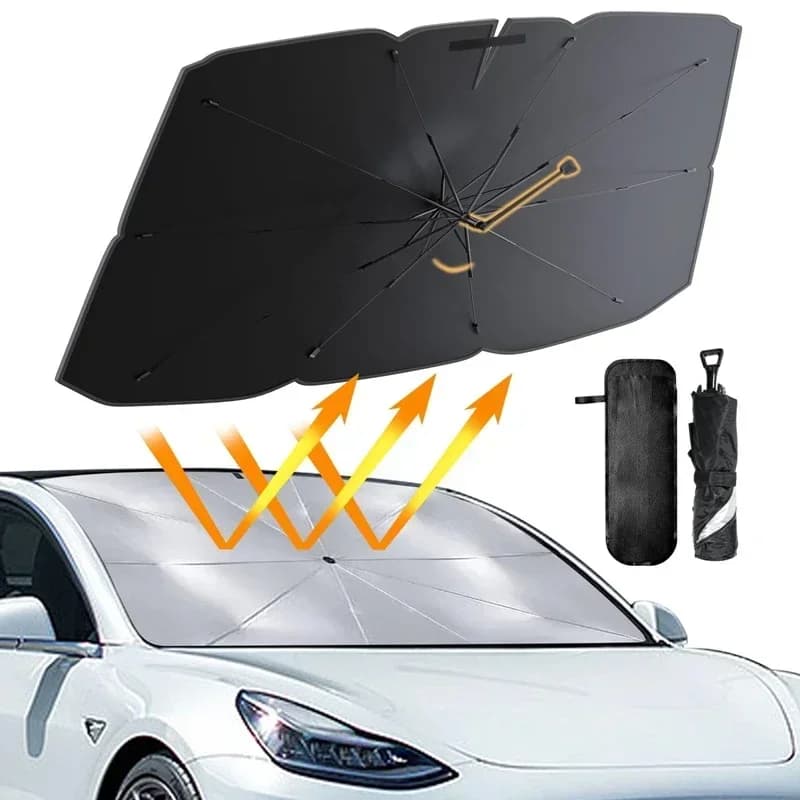 Parasole per auto Parabrezza Ombrello per auto Parasole anteriore Parasole Protezione pieghevole Seggiolino auto Isolamento termico Accessori per auto