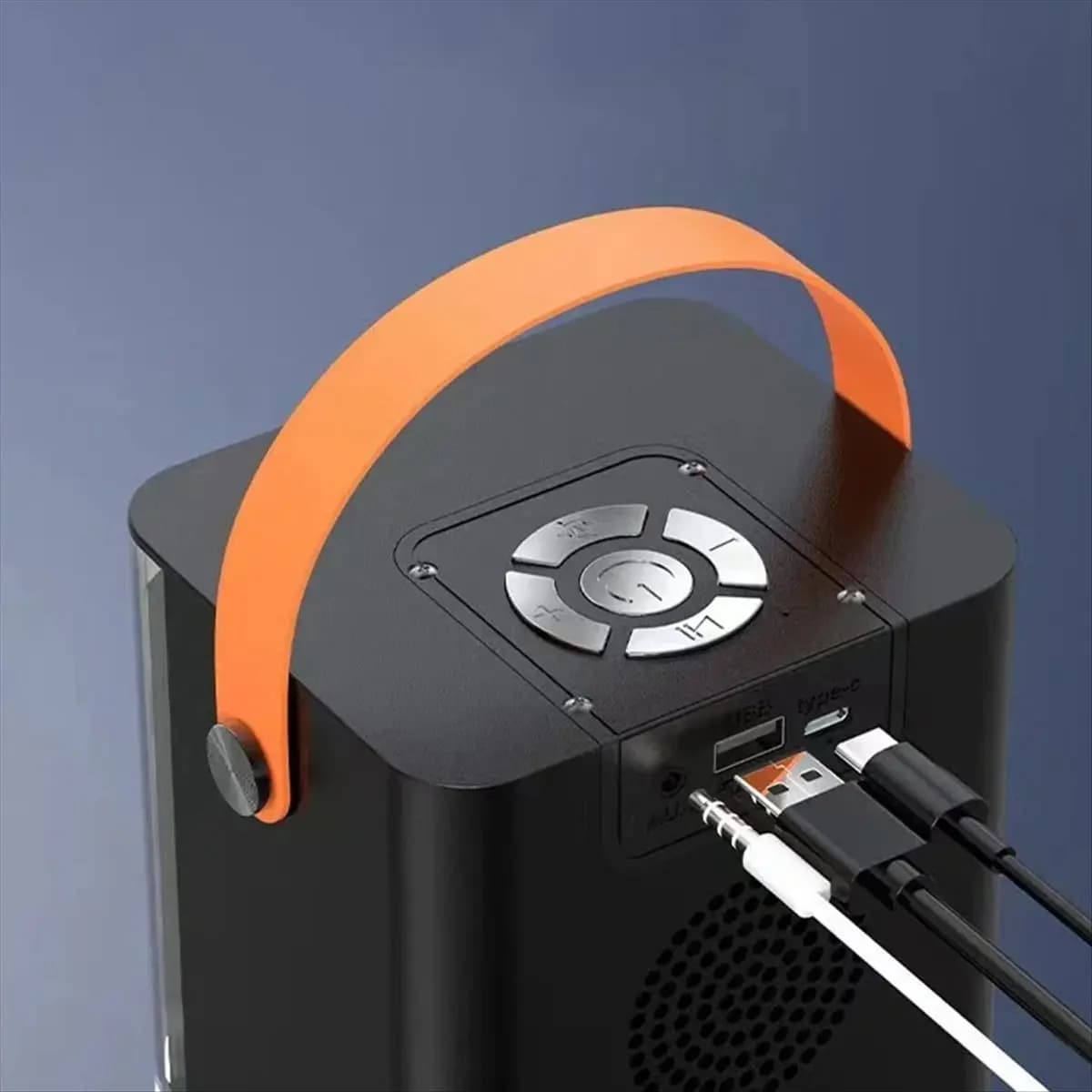BABQ Set Karaoke Portatile Mini con Altoparlante Bluetooth, Luci Colorate e 2 Microfoni Wireless per Bambini e Adulti