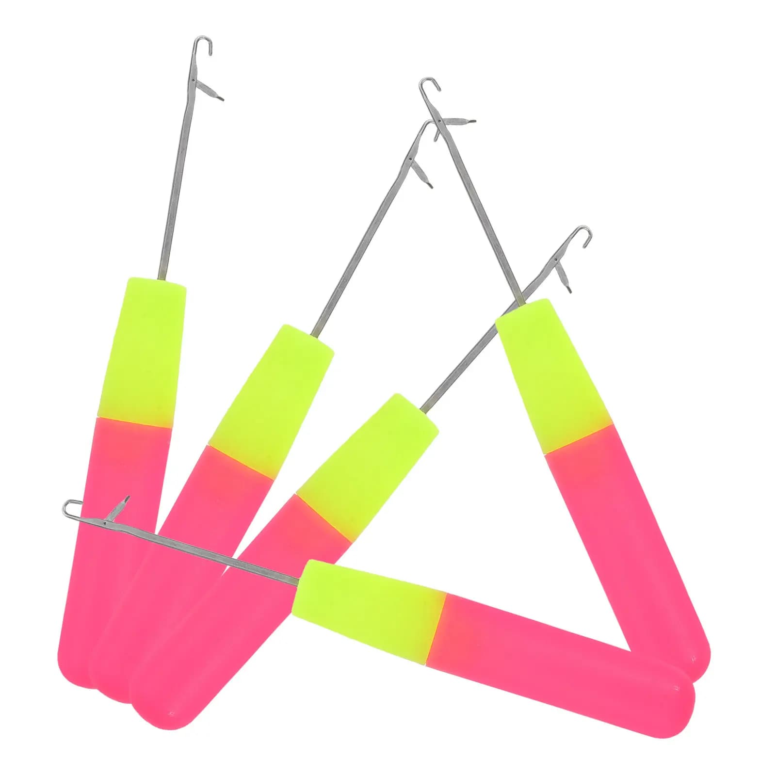 Set di 5 Uncinetti per Extension Capelli in Plastica e Ferro, Strumento per Trecce Festive, Dreadlocks e Trecce a Bolle