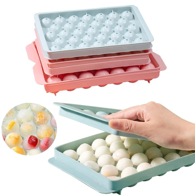 Vassoio rotondo per cubetti di ghiaccio Creatore creativo di palline da hockey Stampo rotondo per sfera di whisky Stampo in silicone fai da te Utensili da cucina per la casa