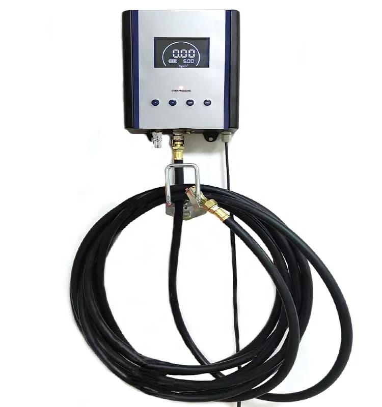 Gonfiatore per pneumatici completamente automatico 85-240 V Display LCD automobilistico Strumenti di gonfiaggio pneumatici Supporto OEM e ODM Gonfiatore sospeso a parete