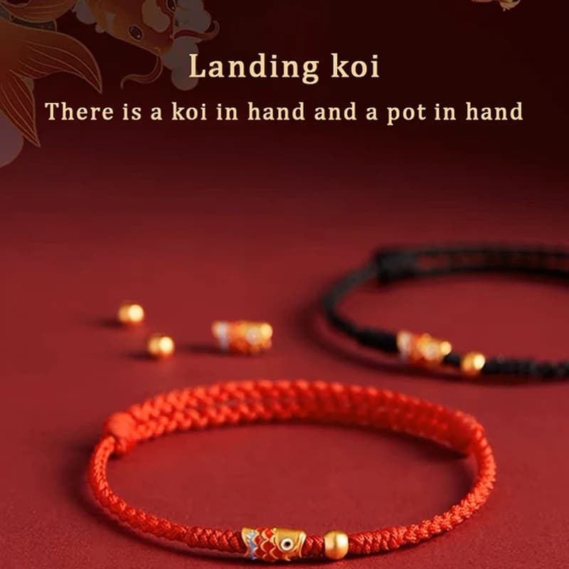 Lucky Koi Fish Bracelet Hand woven Bracelet Hand woven Bracelet For Women Best Friends Lovers Size Adjustable Bracelet Gift