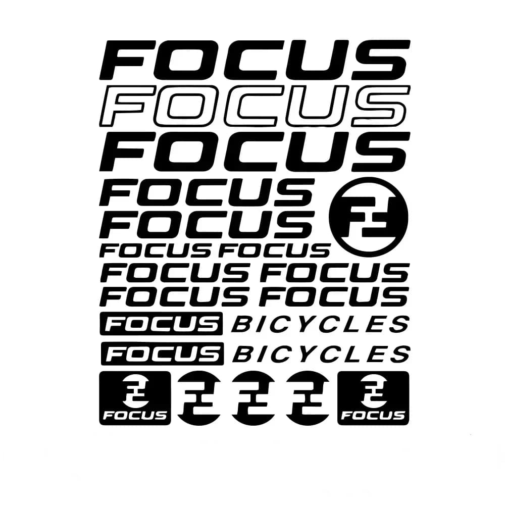 Personality Car Stickers Bicycle Frame Vinyl Decals for Focus Set Bicycle Decals for Mountain Bike Waterproof Solar Protection, 25cm