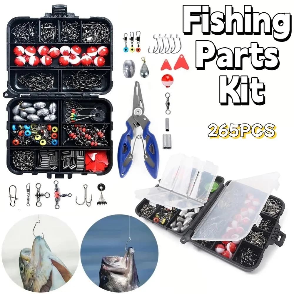 Sphere Floats Fishing Tackle Kit Carp Fishing Swivels Fishing Accessories Set Spherical Float with Box Lure Bait Set